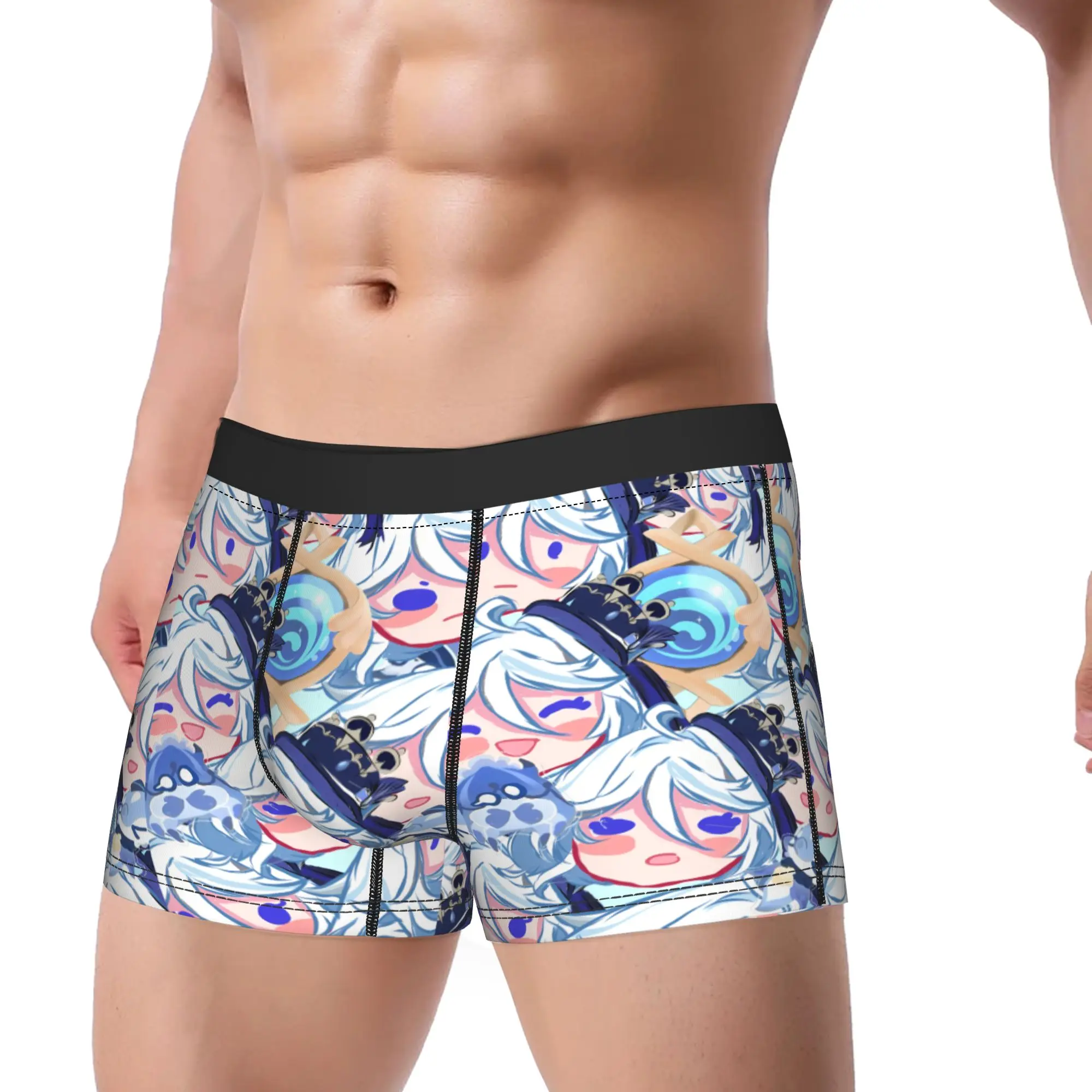 Genshin Impact Game Printed Boxer Brief  Underwear Quality Males Comfortable Boxer Shorts Design Plus Size Underpants