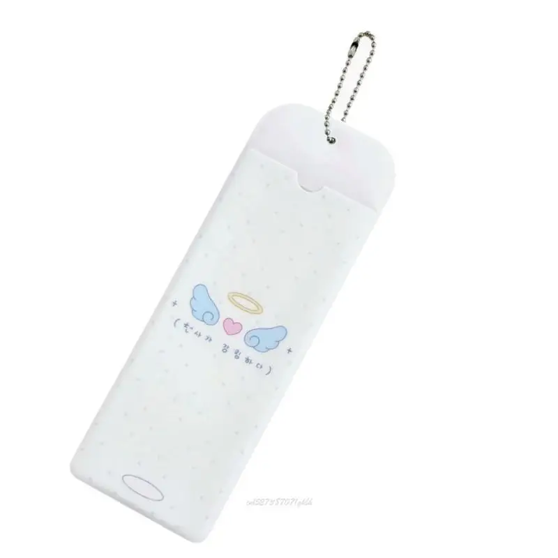 X5XA PVC Idol Photocard Holder With Decorative Pattern Cartoon Clear Photocard Display Sleeve Keychain For Collector Display