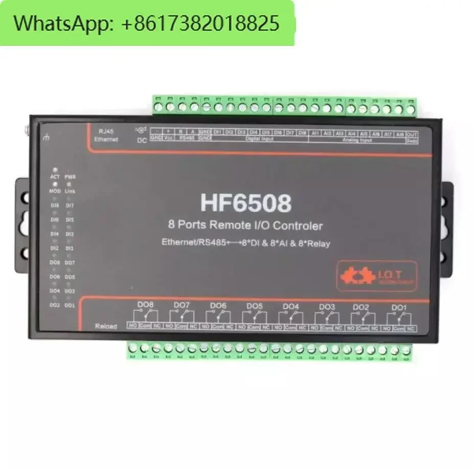 HF6508 HF6208  8 DI 8 DO 8 Way IO Controller Wifi wi-fi Ethernet RS485 8CH Remote Relay Ethernet Remote Controller