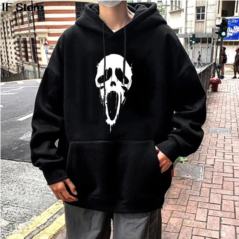 2025 الهيكل العظمي هوديس البلوز للرجال والنساء هالوين الشارع الشهير هوديي للجنسين Y2K الخريف الشتاء طويلة الأكمام بلوزات