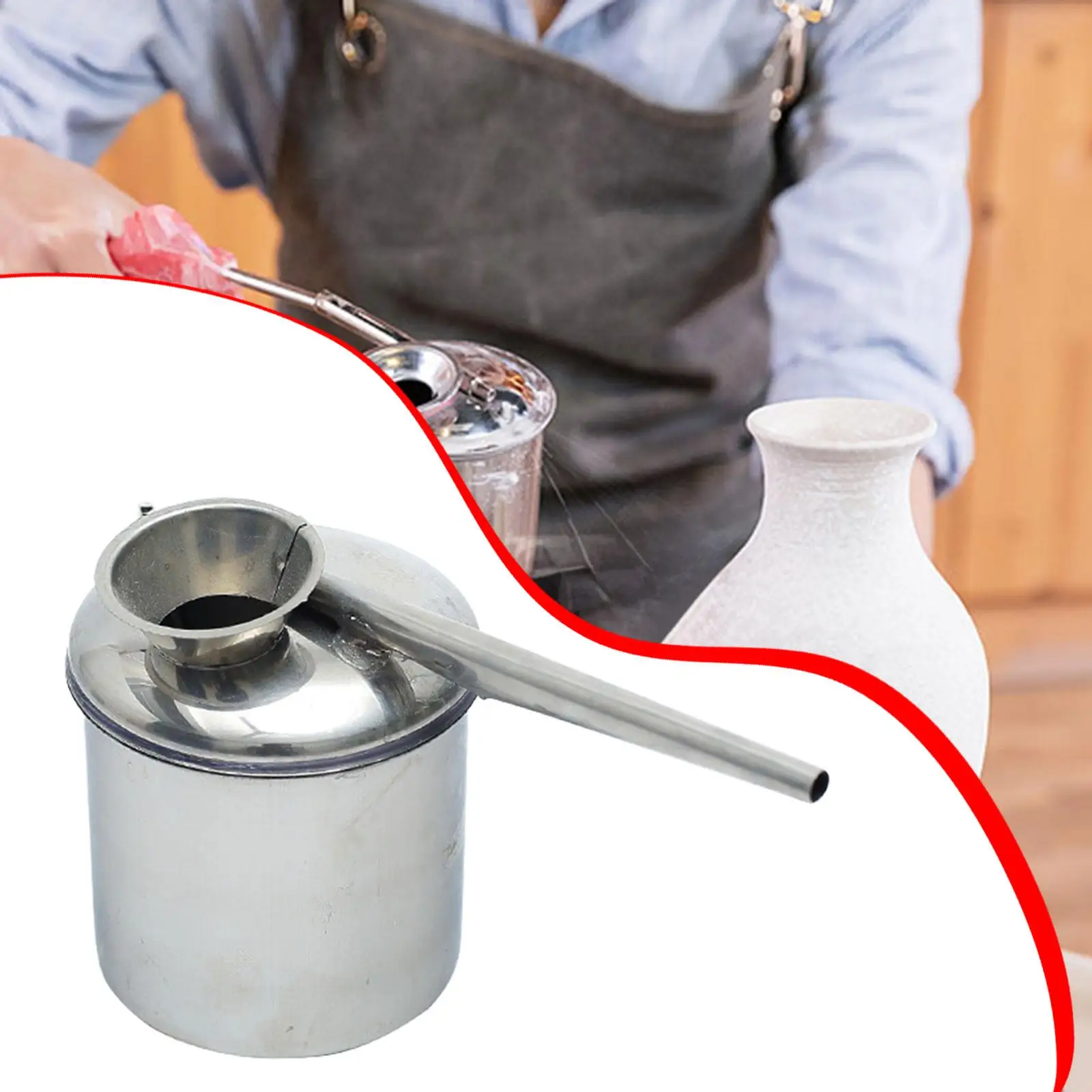 

Распылитель глазури для керамики, горшок для глазури, художественные принадлежности, практичный металлический инструмент для остекления, распылитель для DIY, распылитель для рисования, распылитель