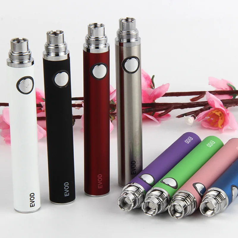 EVod Bateria Vape Ego, Baterias de Rosca Ego para Cigarro Eletrônico E, MT3, CE4, CE5, H2, K1, BVC Clearomizer Vaporizador Pen Kit, 3pcs