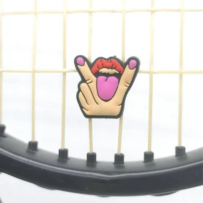 

Tennis Racket Dampener 2PCS Cute Tennis Racket Vibration Dampener Shock Absorbers Soft Silicone Tennis Vibrastop Dampener Tennis