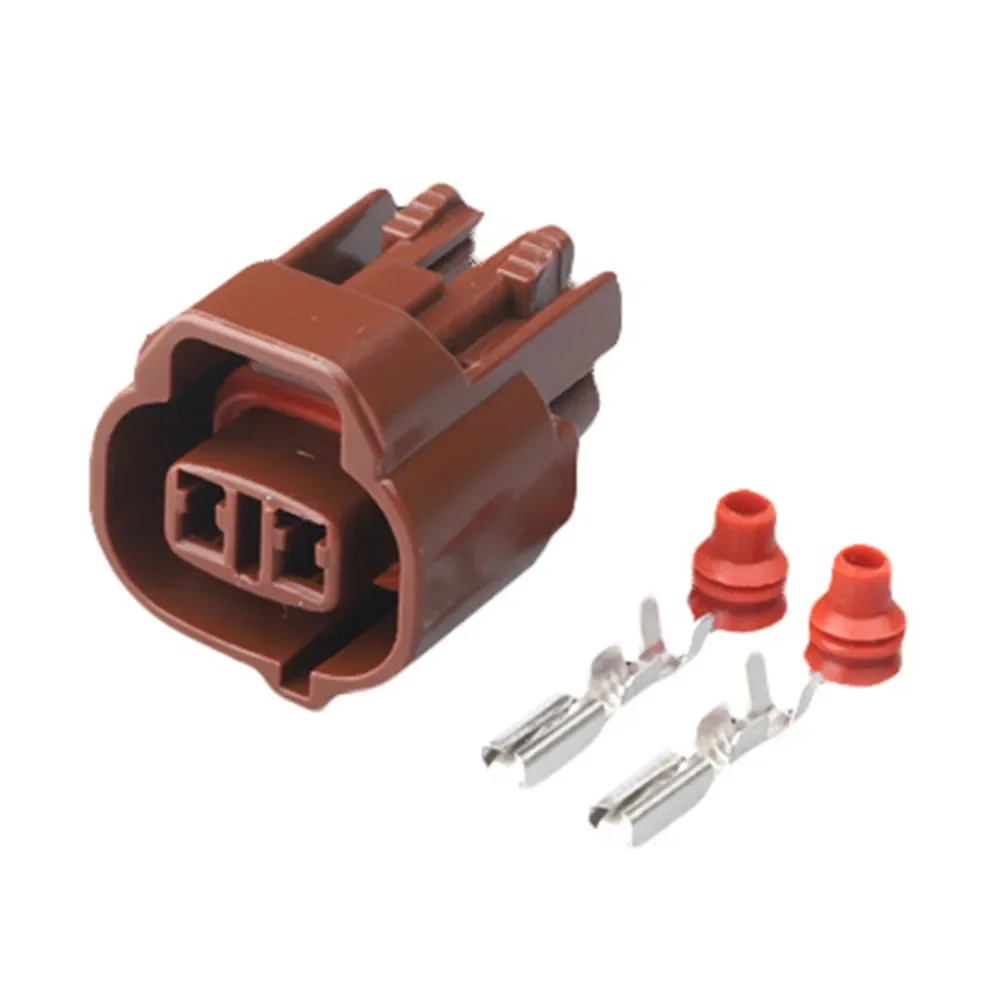 5/10/20/50/100/200sets 2Pin Auto Brown Female Fuel Injector Plug Wiring Connector 6189-0033