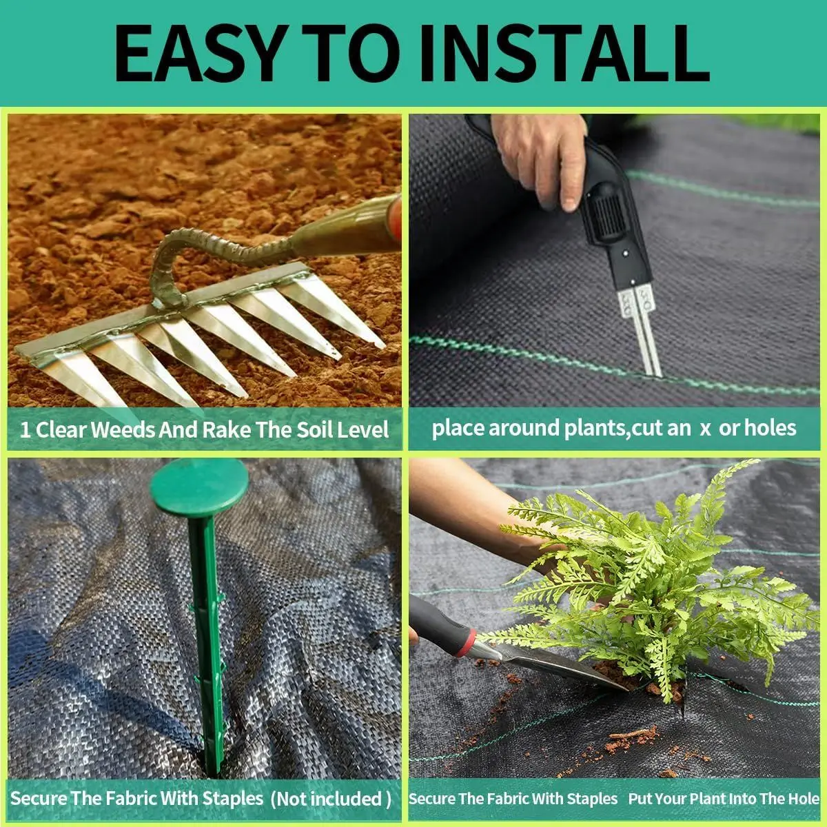 Factory Direct Sales PP PE Garden Weed Control Mat Cloth Grass Proofing