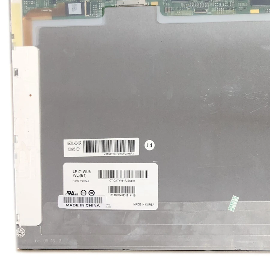 

LP171WU8 SLB1 (SL) (B1) 17,1 дюйма WUXGA СВЕТОДИОДНЫЙ ЭКРАН НОУТБУКА МАТОВОЙ 50-контактный 1920X1200