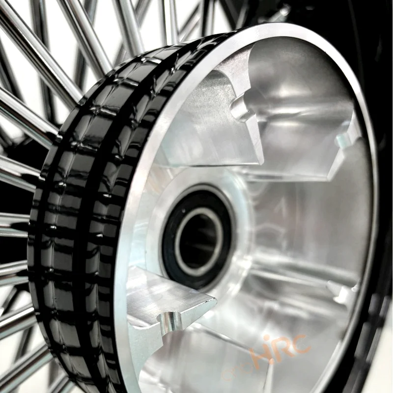 Motorcycle Rim Wheel 16 18 19 20 21 23 Inch 21x3.5 16x3.5 Fat Spoke Front Rear Chrome Spoke Black Rim Set Motorcycle For Triumph