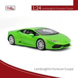 Maisto 1:24 Lamborghini Hurcan Coupe Yellow Green Alloy Simulation Car Model Sports Car Ornament Enthusiasts Collect Toy Gifts