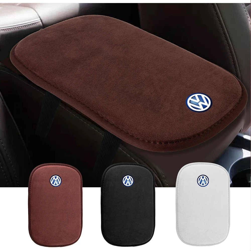 1pcs Car Armrest Storage Box Mat Central Armrest Soft Suede Leather Non-slip Pad for Volkswagen Jetta Polo Caddy MK7 Passat b6