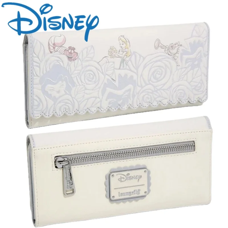 

Кошелек Loungefly «Алиса в стране чудес» с цветочным принтом и чеширским котом, дизайн белого кролика, держатель для карт для взрослых, идея рождественского подарка на тему Диснея