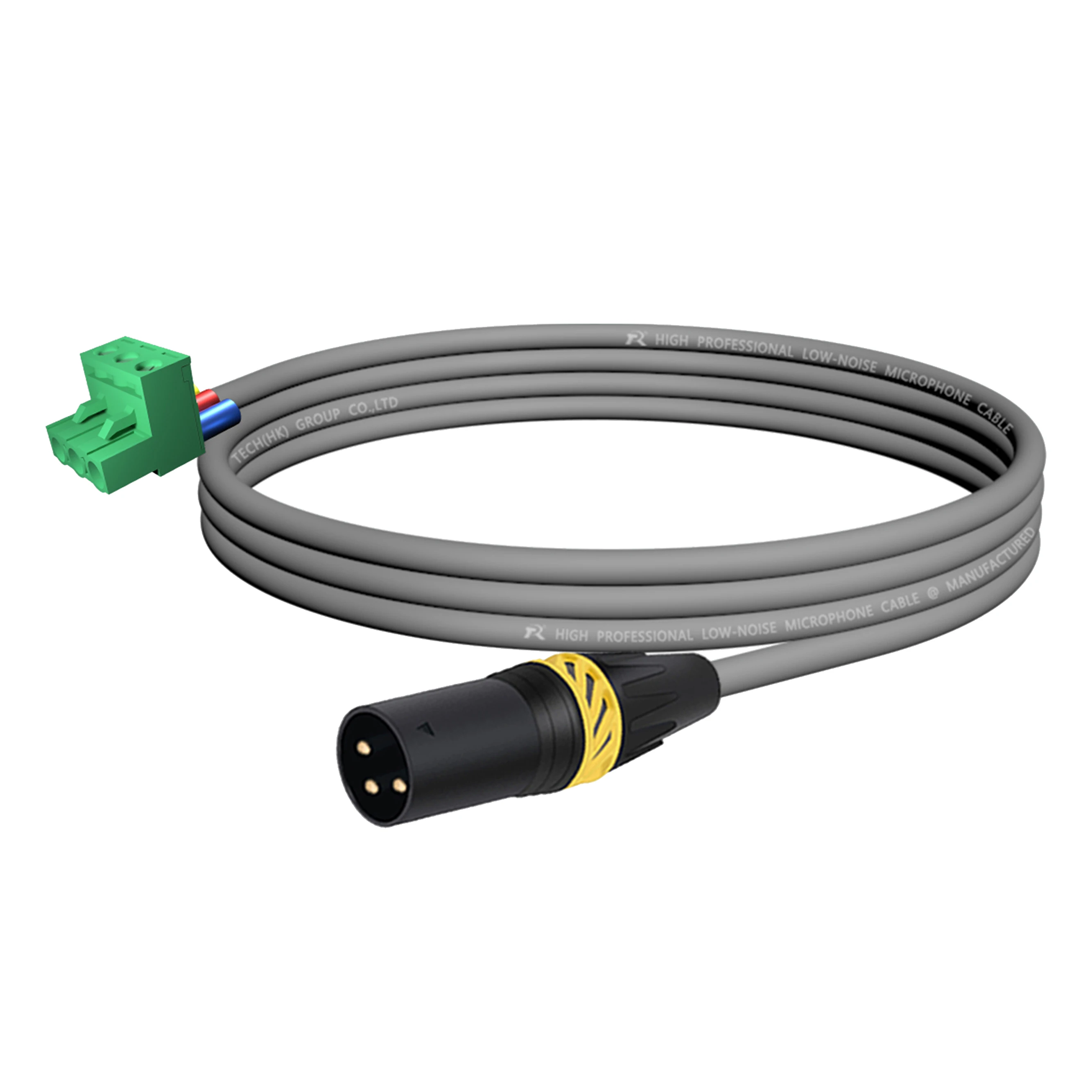 XLR zu Phoenix Kabel, Geräuscharmes 3-Pin XLR Buchse und Stecker zu PHX3M/2EDG 5.08 PCB Schraubklemmen-Adapterkabel mit Sicherem Endgriff – Detail 5