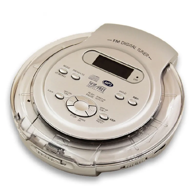 

Портативный CD-плеер Walkman с системой усиления басов, высококачественная музыка, ударопрочный, поддержка MP3-дисков, ЖК-дисплей, аудиоинтерфейс 3,5 мм