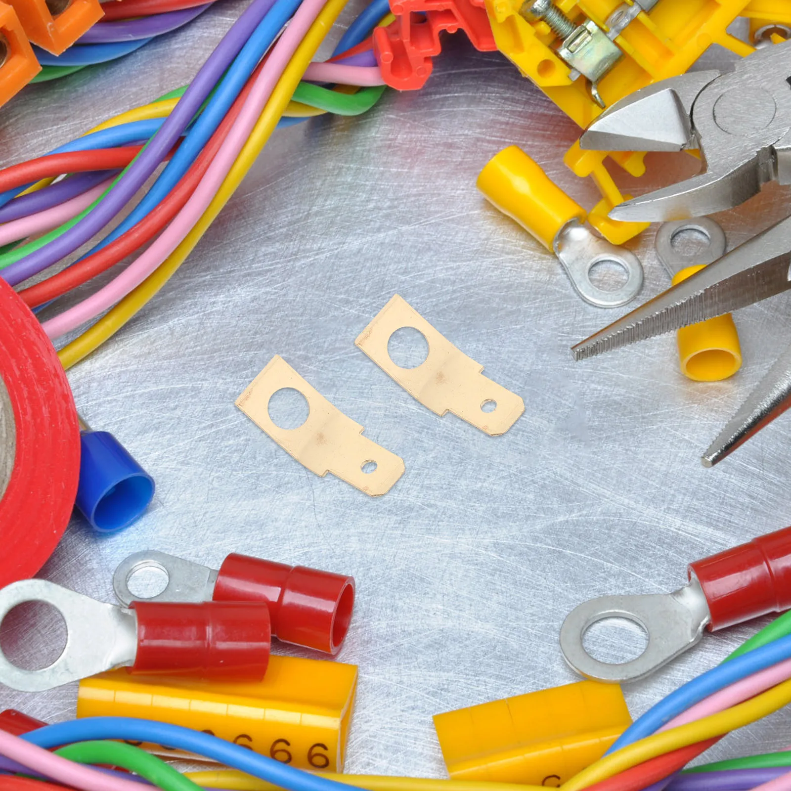 

100 шт. латунных соединителей-штекеров 1/4 дюйма, быстроразъемные адаптеры для автомобильной аудиосистемы, фургонов, прицепов, морского транспорта