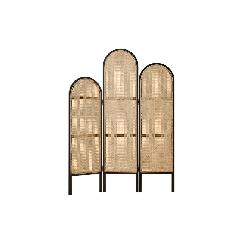 

Solid wood screen small apartment living room rattan partition simple blocking movable decoration folding folding folding screen