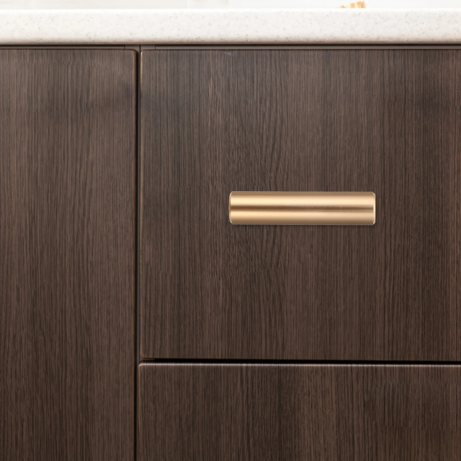 

5Pcs Premium Aluminum Cabinet Hardware Golden Drawer Pulls Sturdy Durable for Wardrobe Dresser Decor Drawer Pulls