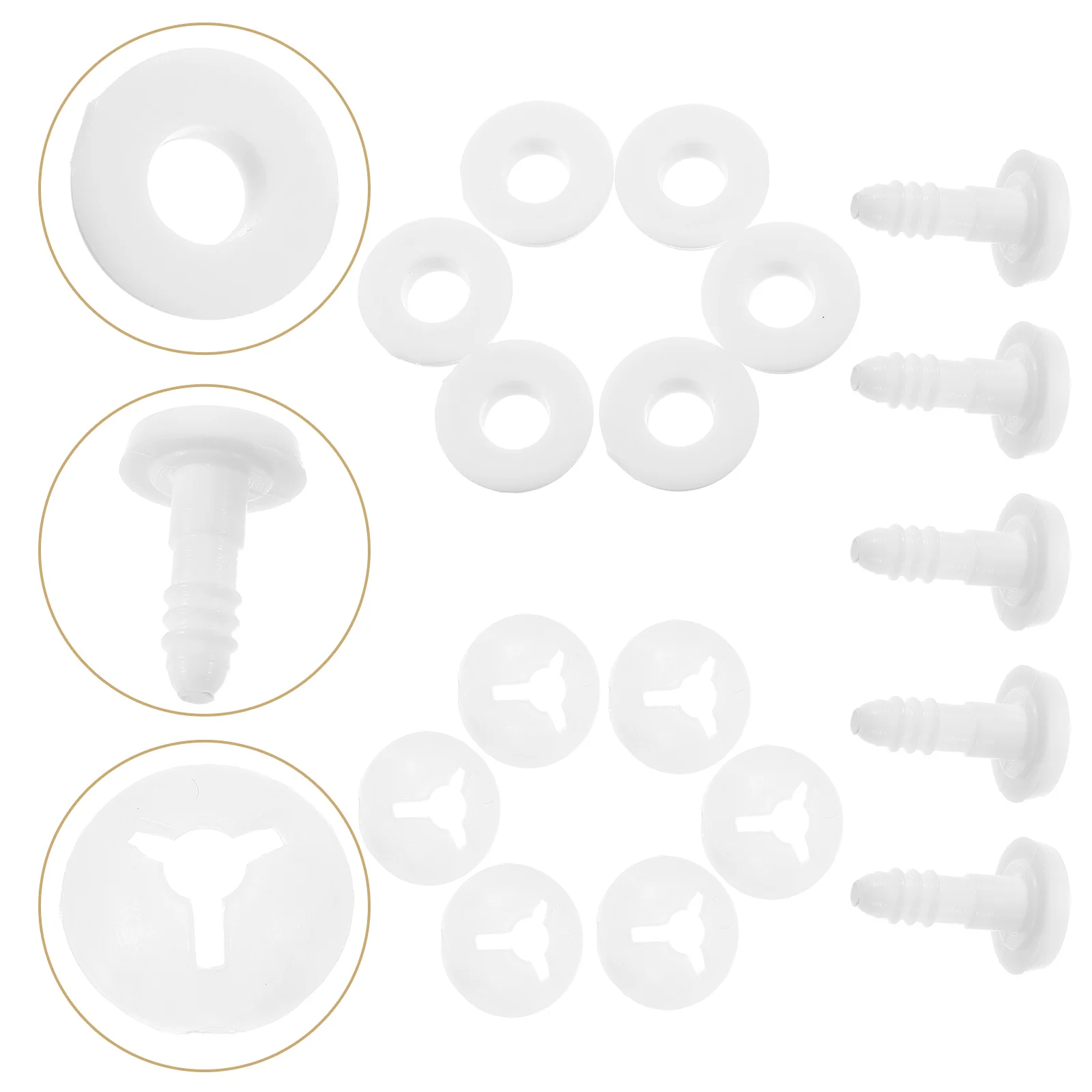 

50 Sets Toy Joint Accessories Making Movable Joints DIY Animal Parts Supplies Plastic Fake Bear Materials