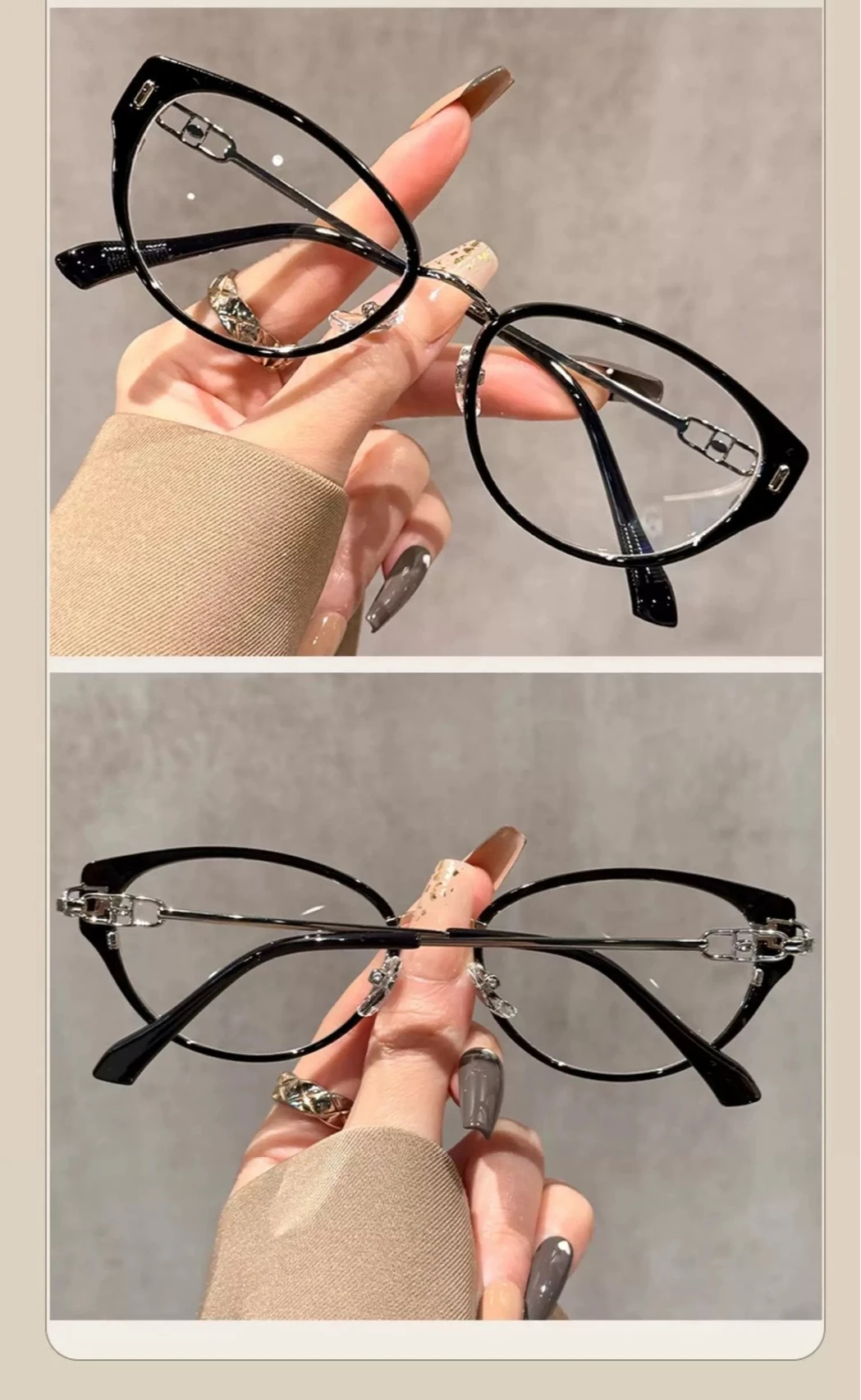 Modische Damen-Lesebrille mit hochauflösender Anti-Blaulicht-Lesebrille und ultraleichter Retro-Lesebrille – Detail 6