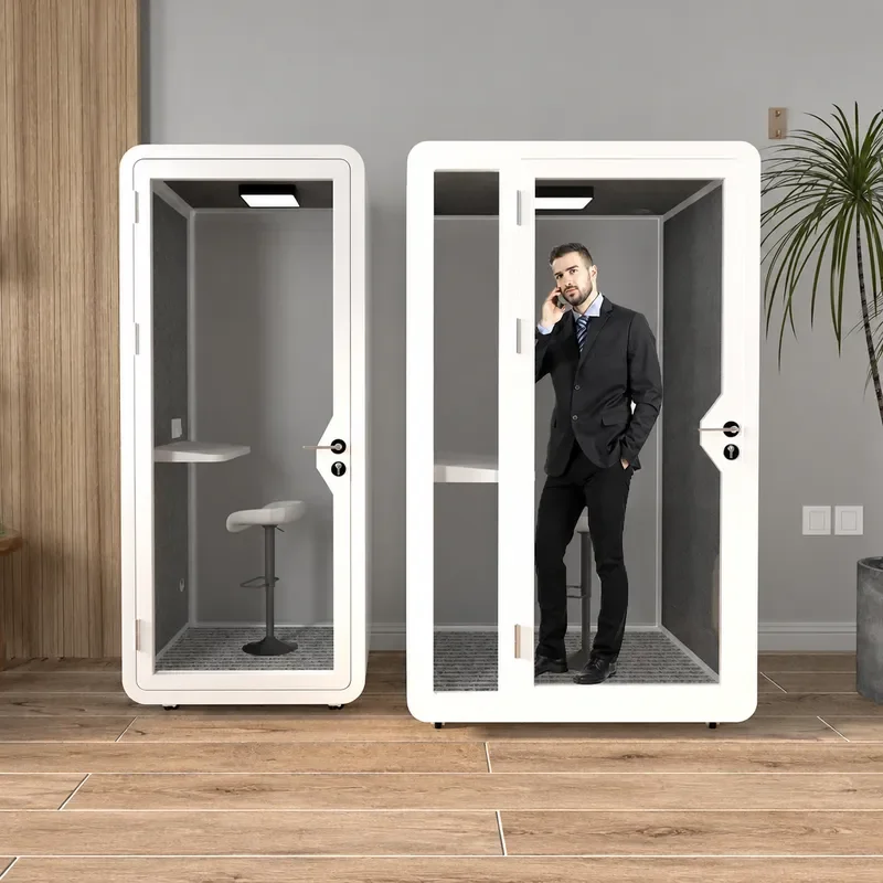 Soundproof Phone Booth Office Meeting Room Silent Cabin for Recording Studio Live Streaming Practice Indoor Learning