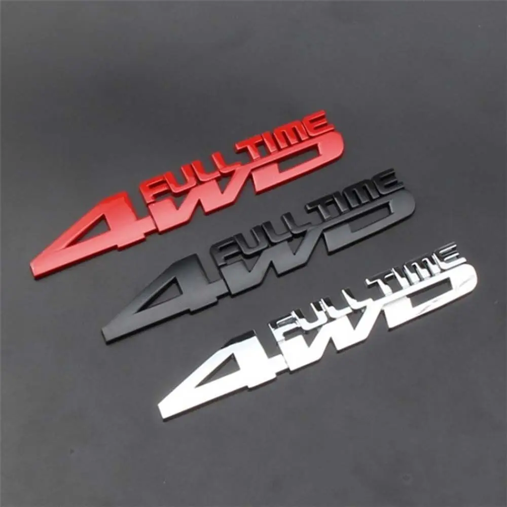 1 Piece 3D Car Styling Chrome Metal Sticker 4WD 4WD Emblem Badge Tail Sticker Logo