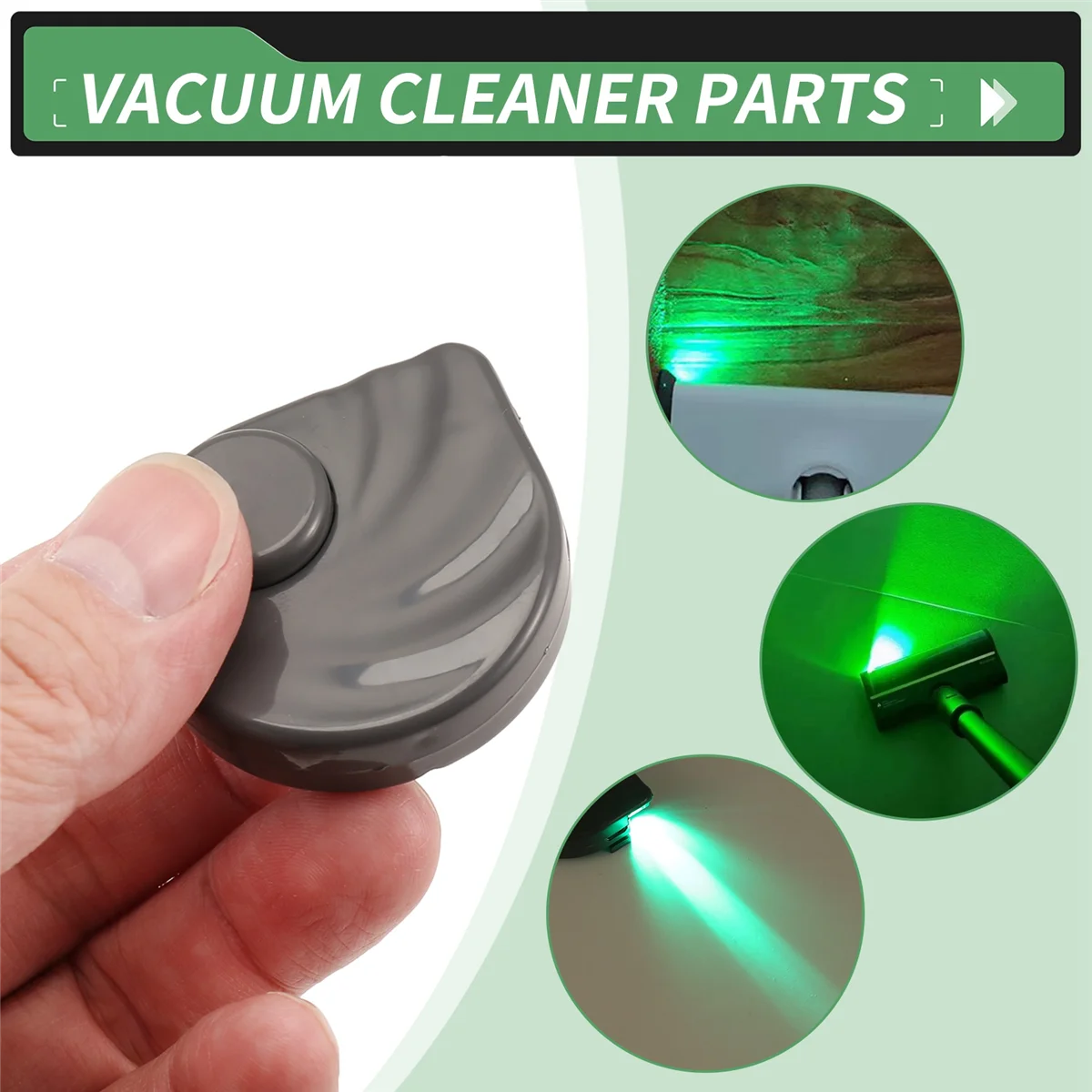 

A95U USB Vacuum Cleaner Laser Lights Hidden Pet Hair Cats Dog Fur Dust Display LED Lamp Universal Vacuum Cleaner Parts-Grey