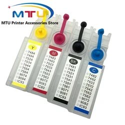 1Set T9071 T9072 T9073 T9074 Refill Ink Cartridge with Chip for Epson Workforce Pro WF-6090 WF-6590 WF6090 WF6590