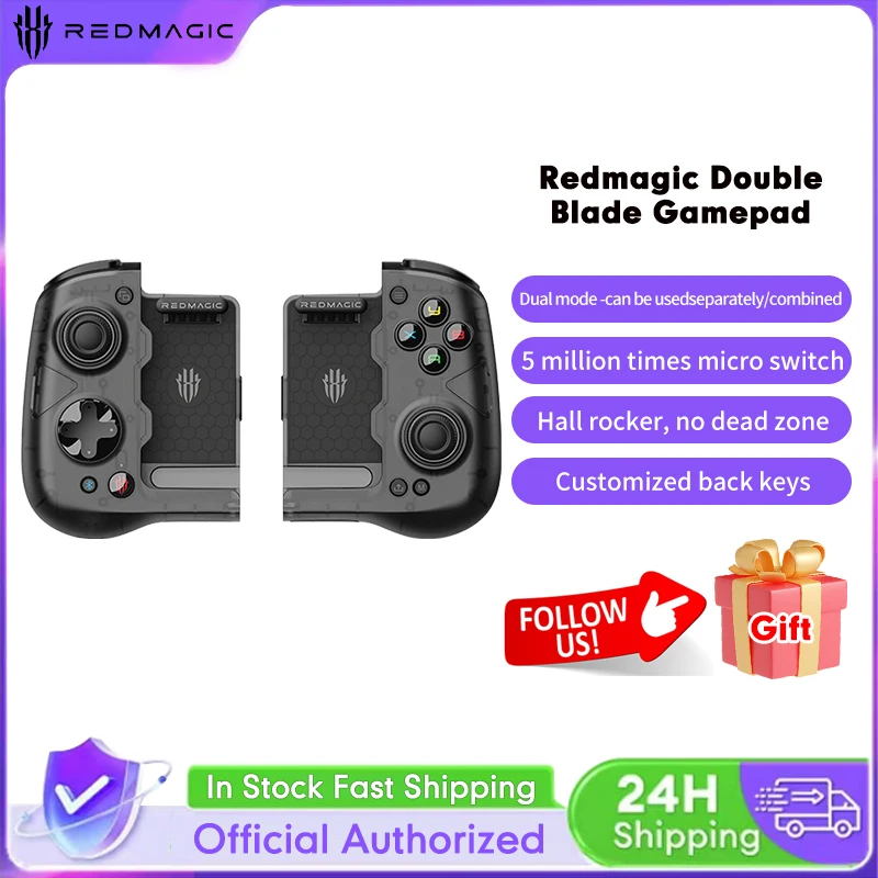 RedMagic Double Blade Gamepad 5 Million Micro-switch Clicks Controller Bluetooth Control Switch Joystick for Mobile Phone