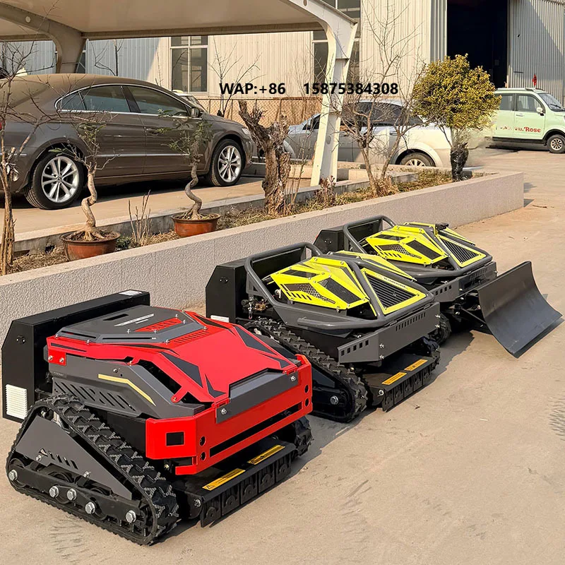 Engine Small Robot Grass Cutter Cutting Width 500mm Remote Control Crawler Lawn Mower
