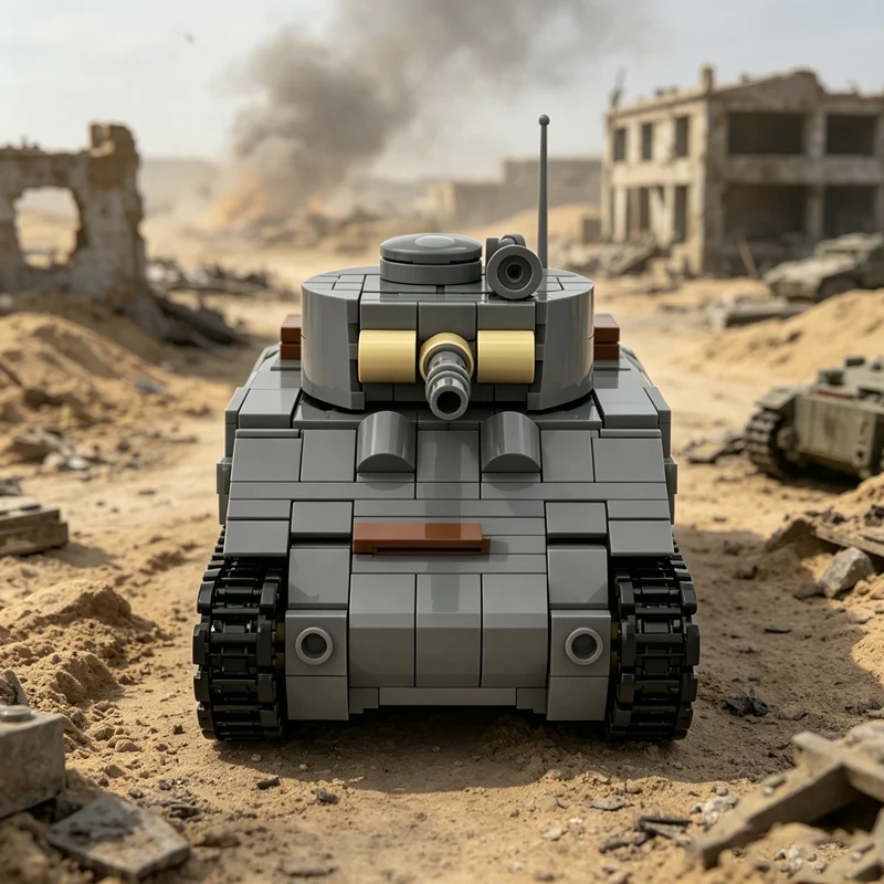 

415PCS M4 Medium Tanks Model MOC Building Bricks War Equipment Modular Technology Gifts Holiday Assemble Children Toys Suit