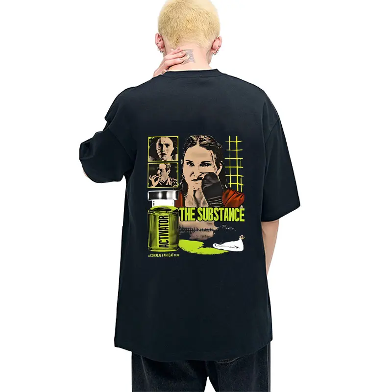 

Horror Movie The Substance T-shirt Men Women Casual Oversized Short Sleeve Male Vintage 100% Soft Cotton T Shirts Gift for Fans
