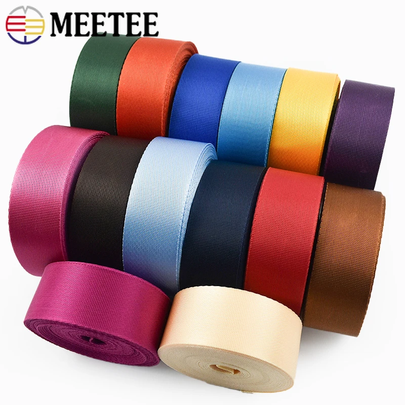 

5M Nylon Webbing Band 20-50mm Bag Shoulder Strap Ribbon Bands Backpack Pet Collar Belt Binding Tape Garment Sewing Accessories