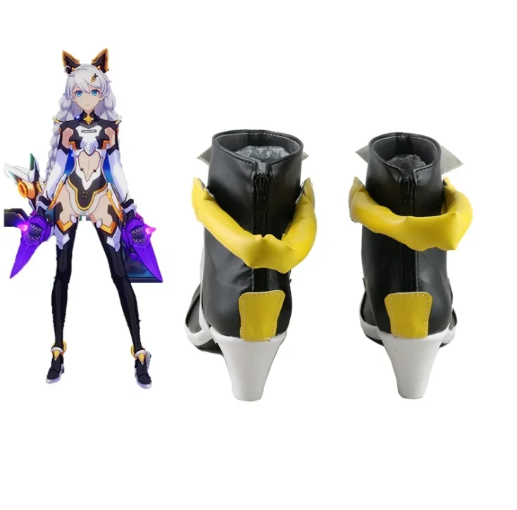 Juego Honkai Impact 3 Kiana Kaslana, zapatos de Cosplay, botas de Carnaval de Halloween, accesorios de Cosplay hechos a medida