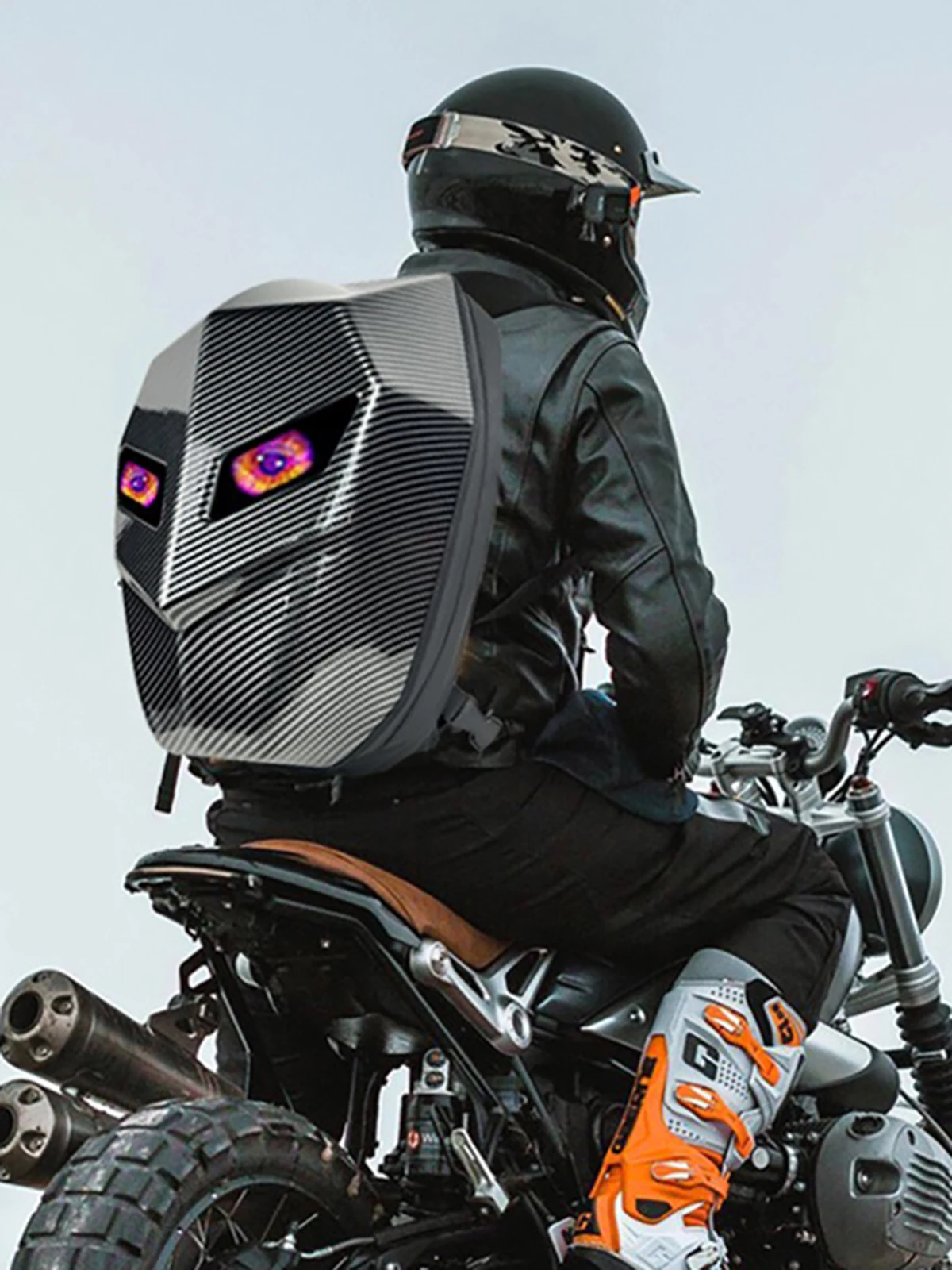 AliExpress NONE LED Knight Cycling Backpack with Eye Motorcycle Helmet Mochilas Para Motocicletas Waterproof Laptops Bags Saco Moto New