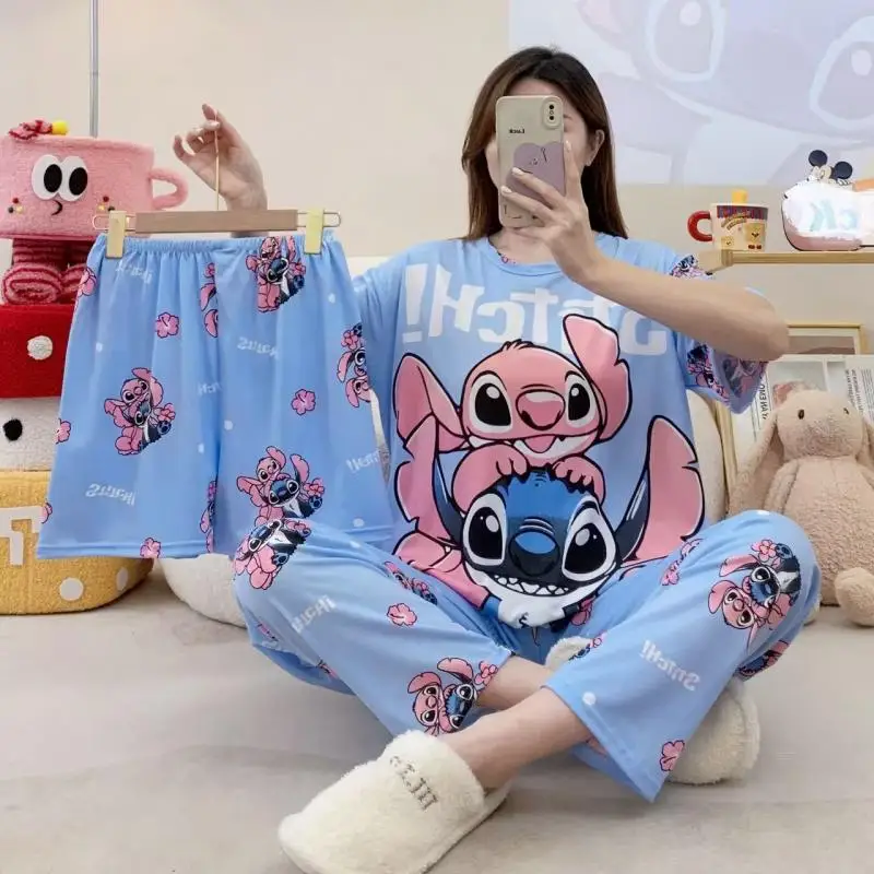 Women's New Three Piece Pajama Home Outfit Sweet Pajama Cartoon Casual Women's Fashionable and Comfortable Home Outfit Pajamaset