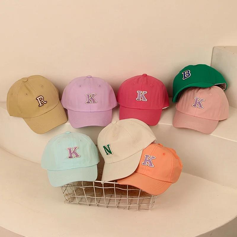 1-8T Adajustable Baseball Cap Spring Summer Sunhat Embroidered Letter Boys Girls Cotton Snapback Caps Kids Hip Hop Fishing Hat