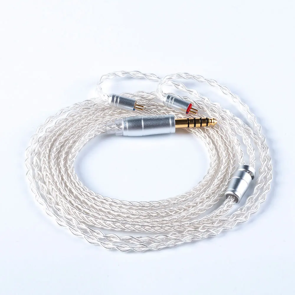KBEAR 8-Core Silver Replacement Cable (2PIN/MMCX/QDC)