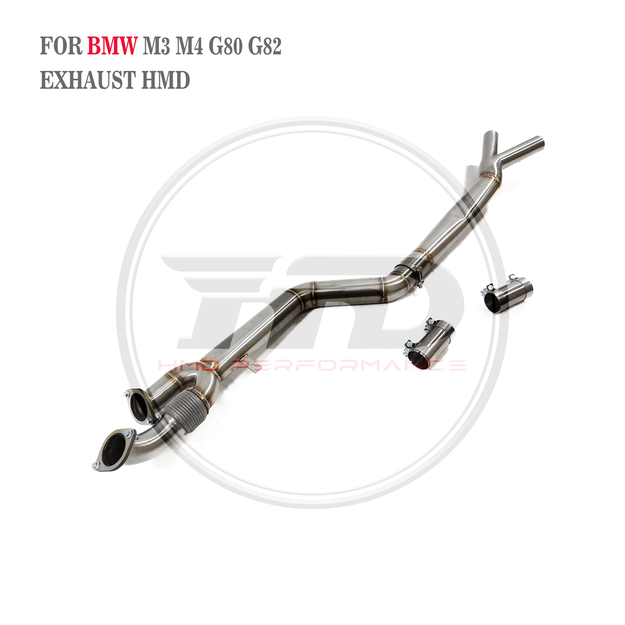 HMD Exhaust Assembly High Flow Performance Downpipe for BMW M3 M4 Competitio G80 G82 S58  Car Accessories