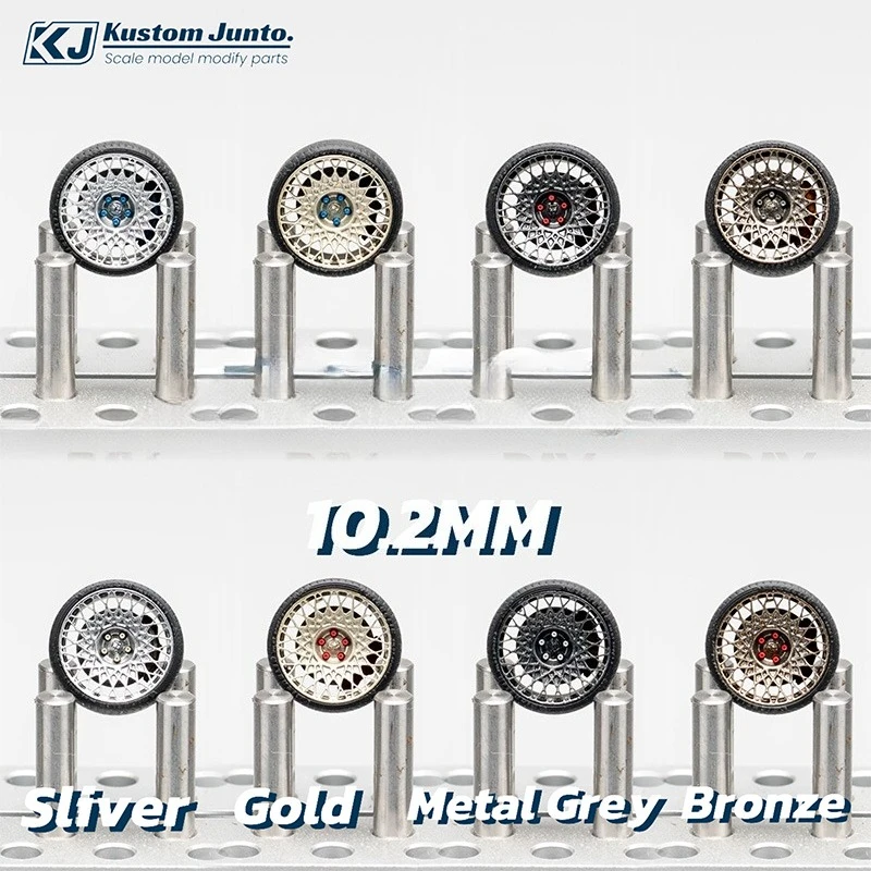 KJ MODEL 1:64 Car Model Modification Accessories Performance, Wheel Hub Including Tire Diameter 10.2mm Including Calipers