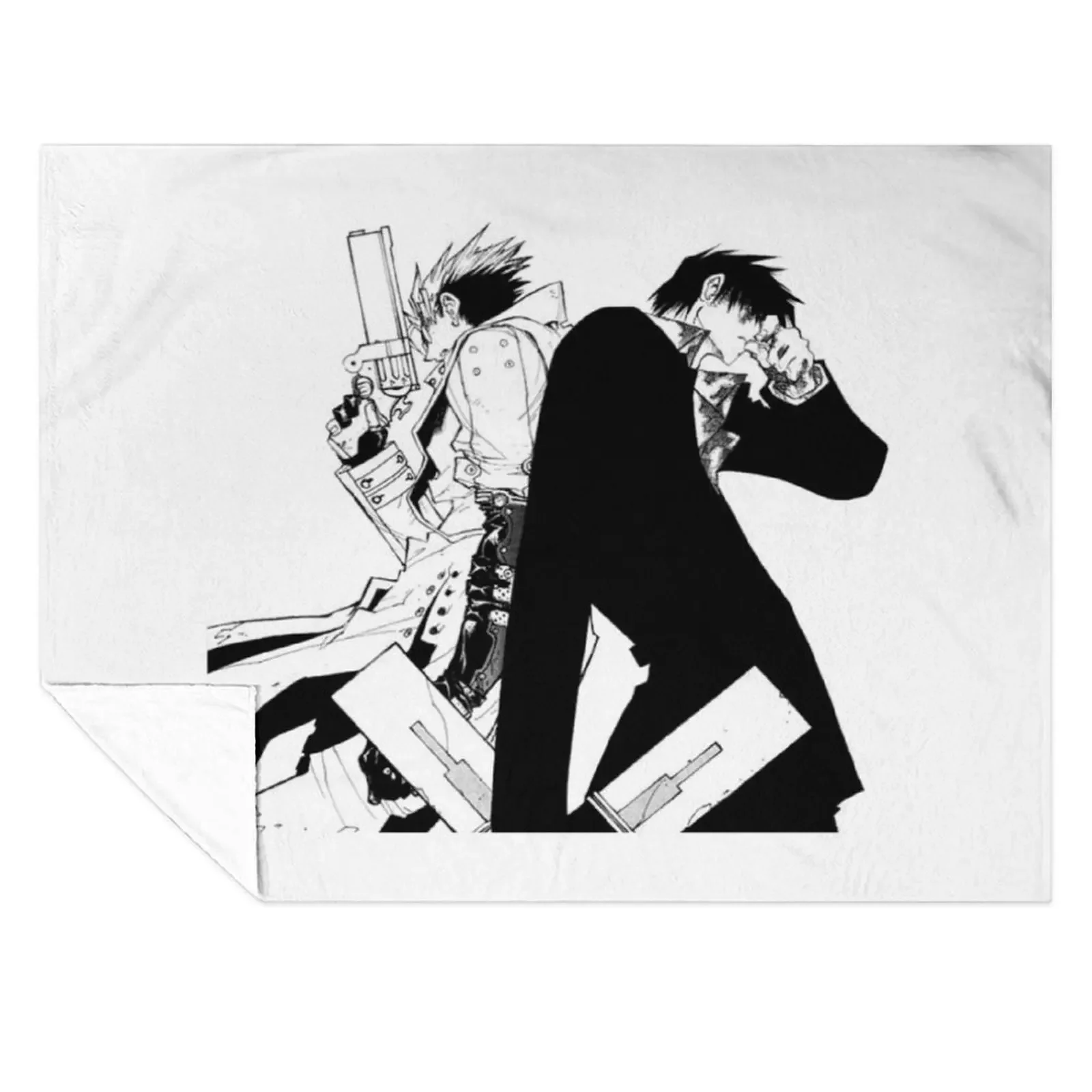 

Wolfwood Vash Design Throw Blanket Retros Personalized Gift For Sofa Thin Thermal Blankets