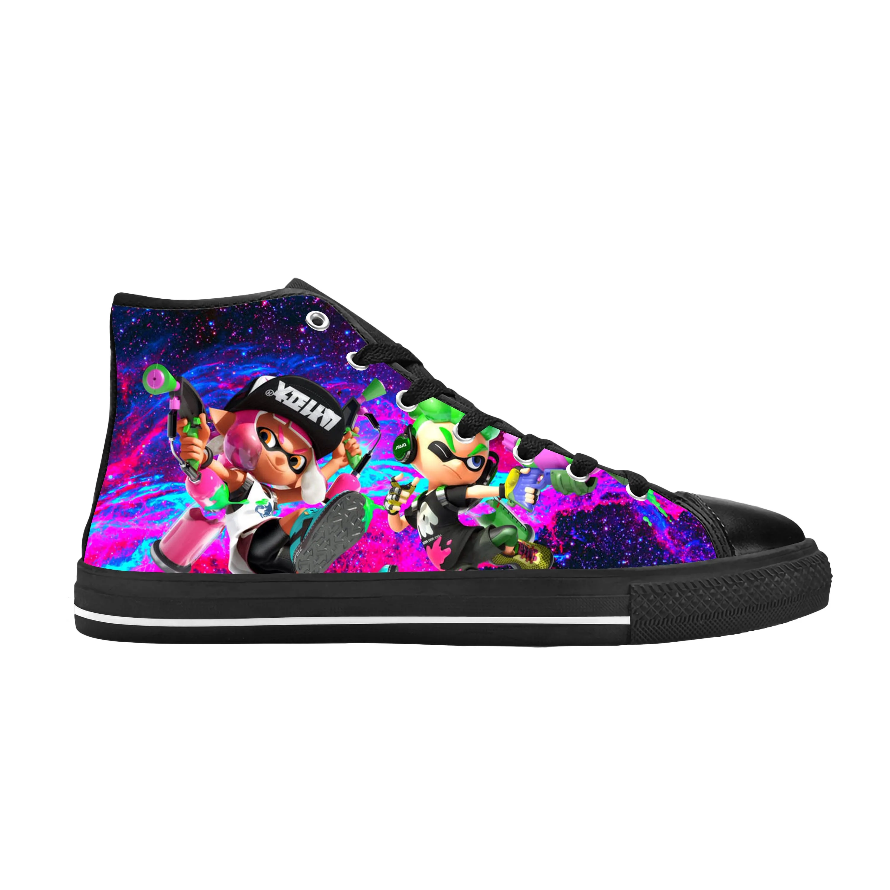 Splatoons Japanse Game Anime Cartoon Manga Comic Casual Doek Schoenen Hoge Top Comfortabele Ademende 3D Print Mannen Vrouwen Sneakers