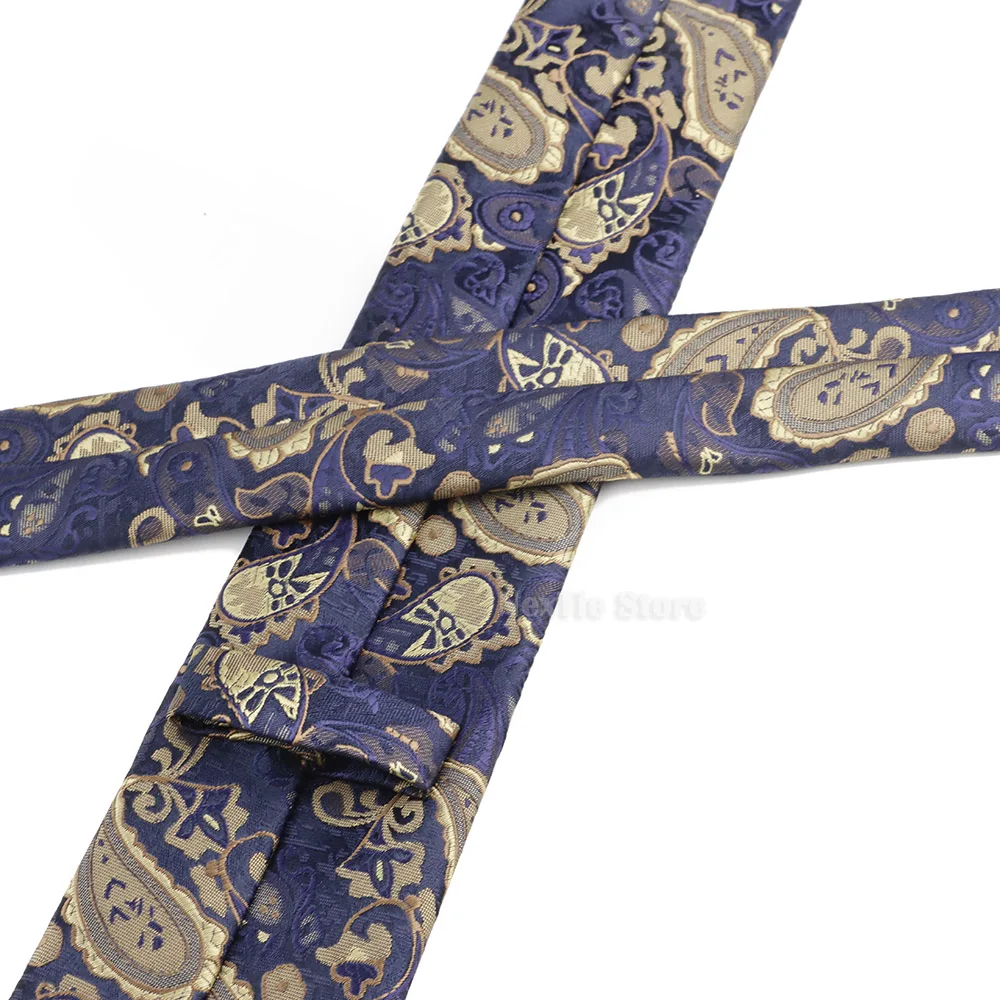 Picture 7: New Design Polyester Men's 7cm Purple Red Navy Blue Jacquard Weave Tie Paisley Pattern Wedding Party Necktie Accessories Gifts