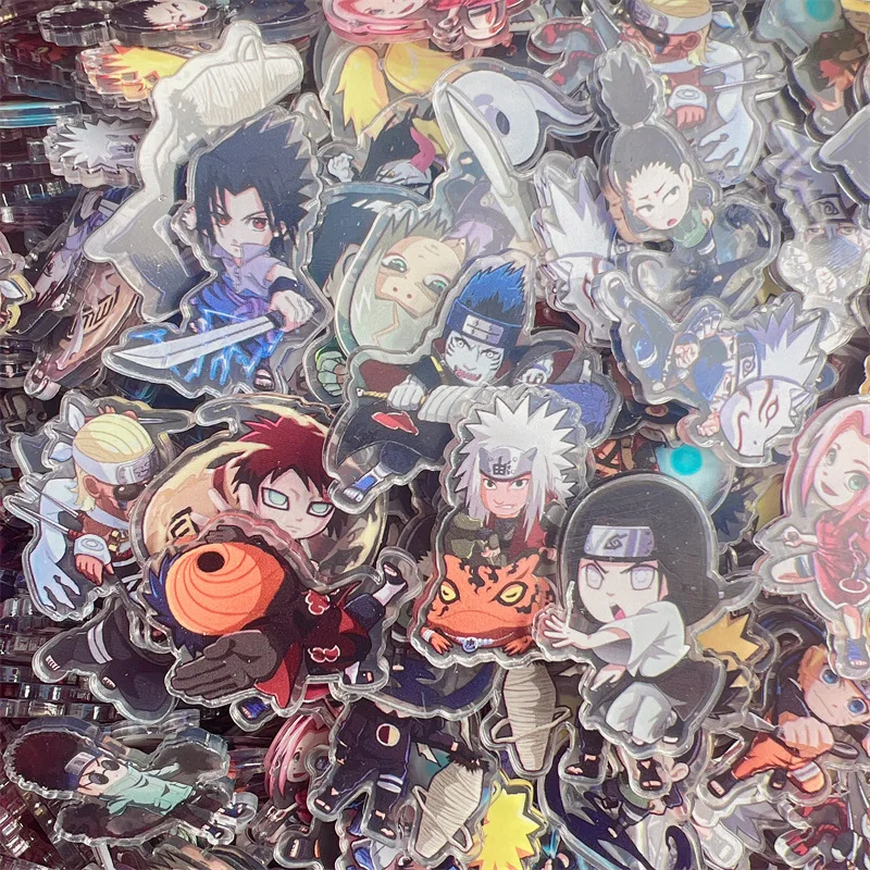 Acrylic Sheet, Naruto, 2-8cm Laminated Double-transparent Handmade DIY Material Patch, Keychain, Pendant Sasuke Sakura