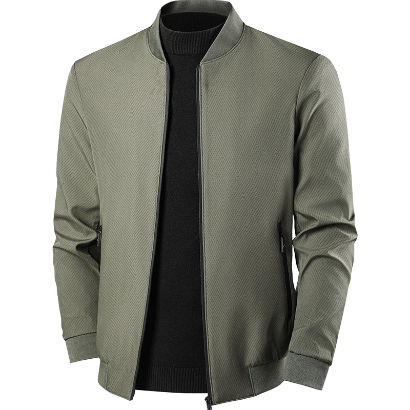 

New Men's Dad Jacket for Spring and Autumn Slim Fit Black for Middle-aged and Elderly Autumn Casual Jacket Male Business Jackets