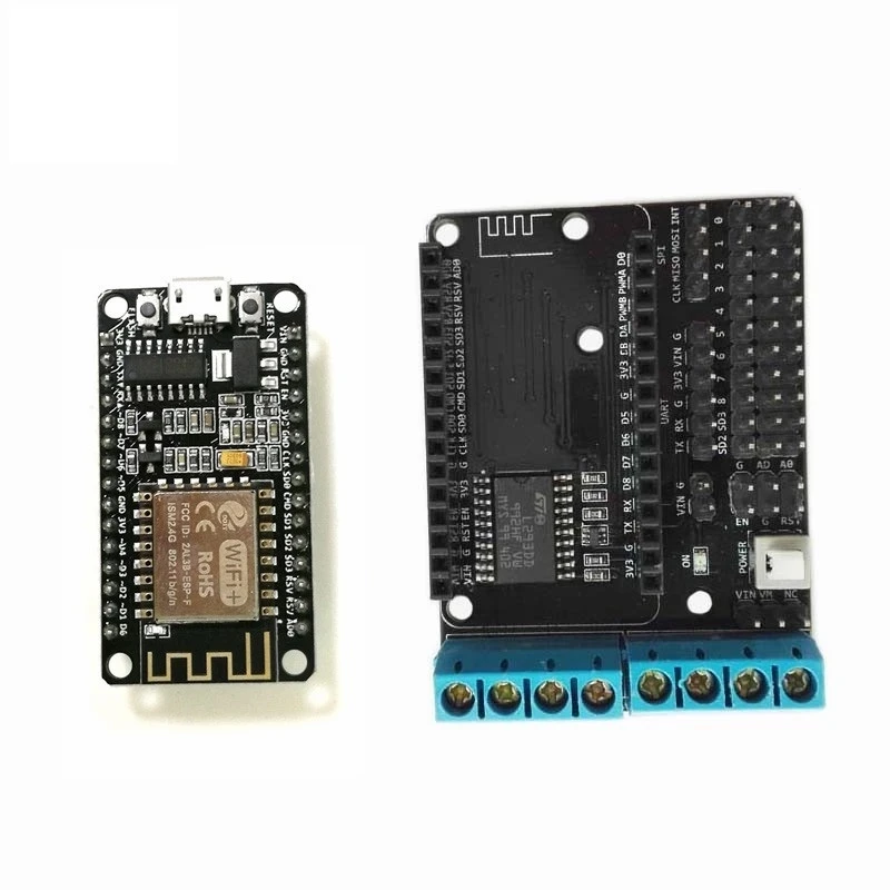 NodeMCU ESP8266 Development Board + Motor Drive Shield WiFi ESP8266 ESP 12F DIY RC Kit for Smart Robot Car/Tank Chassis DIY