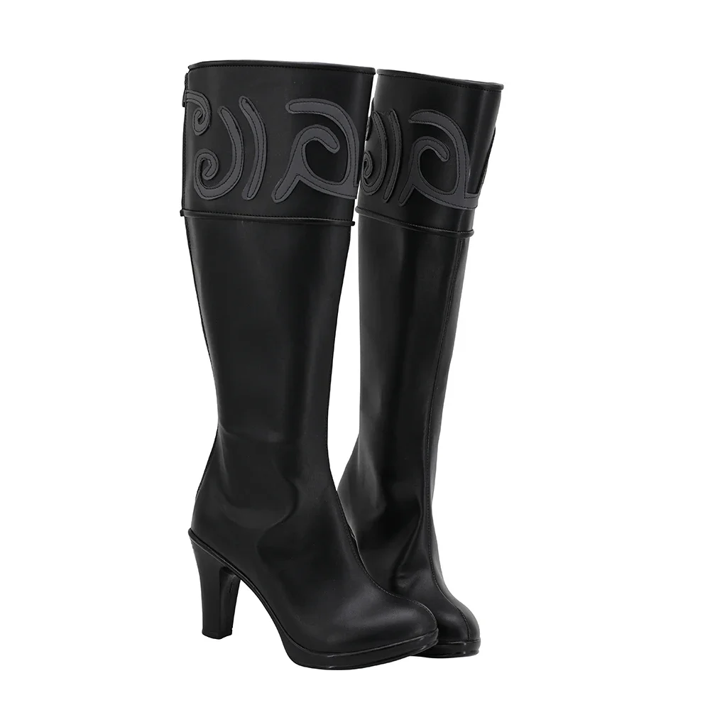 Arknights Lappland Cosplay Boots Black High Heel Shoes Custom Made (5)