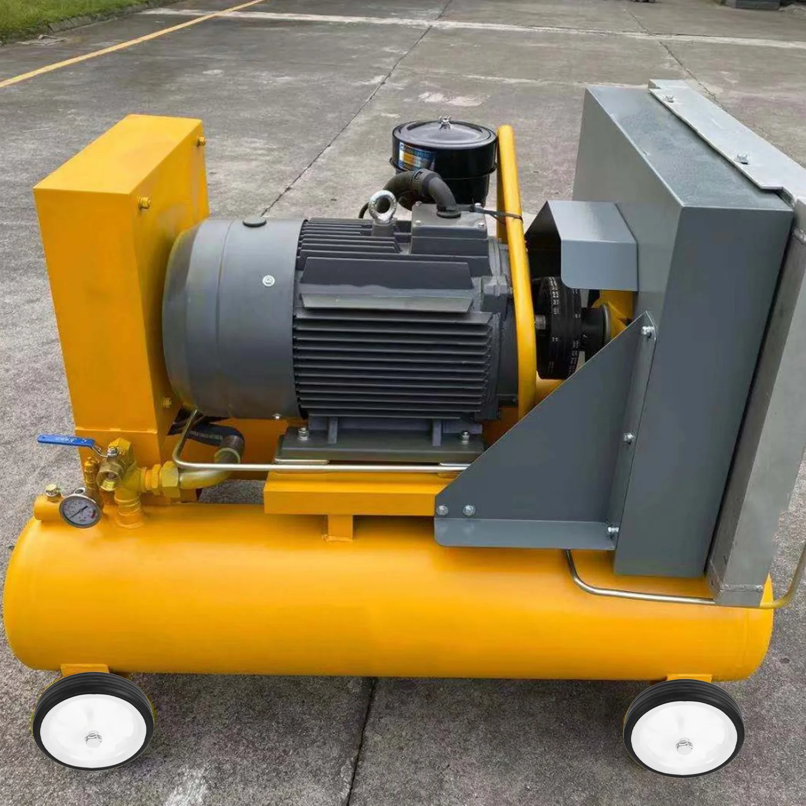 

2pcs 6 Inch Universal Air Compressor Replacement Wheels Easy Installation Roller For Industrial Use Caster Parts Accessory