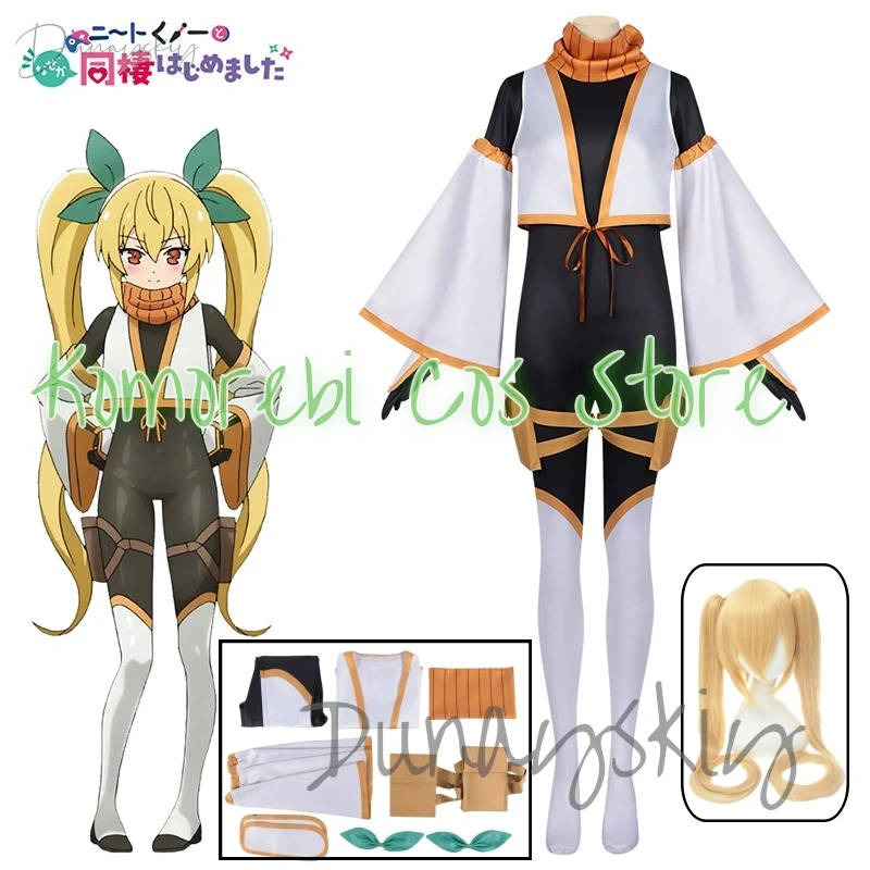 Kanae Natsumi Cosplay Costume Jumpsuit Anime I'm Living An Otaku NEET Kunoichi Headwear Halloween Party Women Girls Props