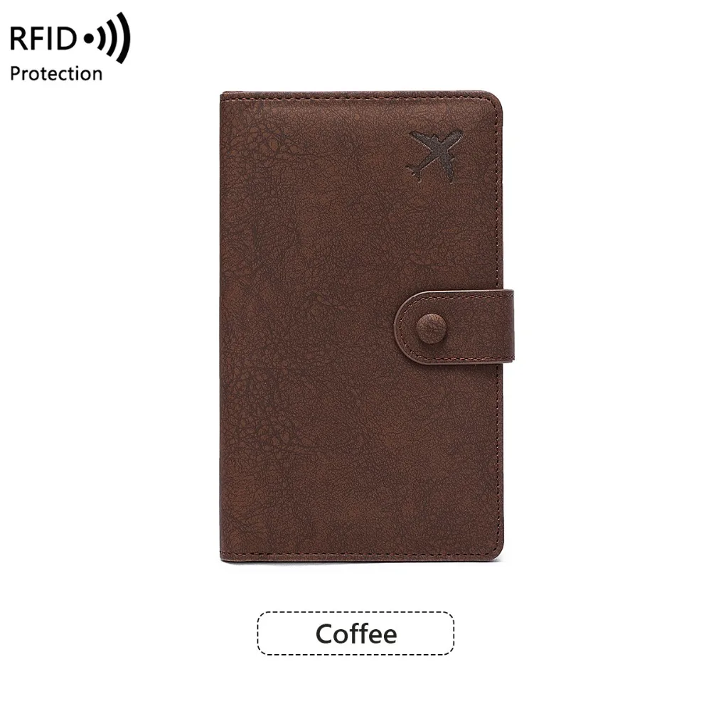 

Портативный держатель для карт, сумка для паспорта из искусственной кожи, обложка для паспорта, кошелек, дорожный кошелек, чехол для карт, RFID, противоугонный зажим для паспорта, женский