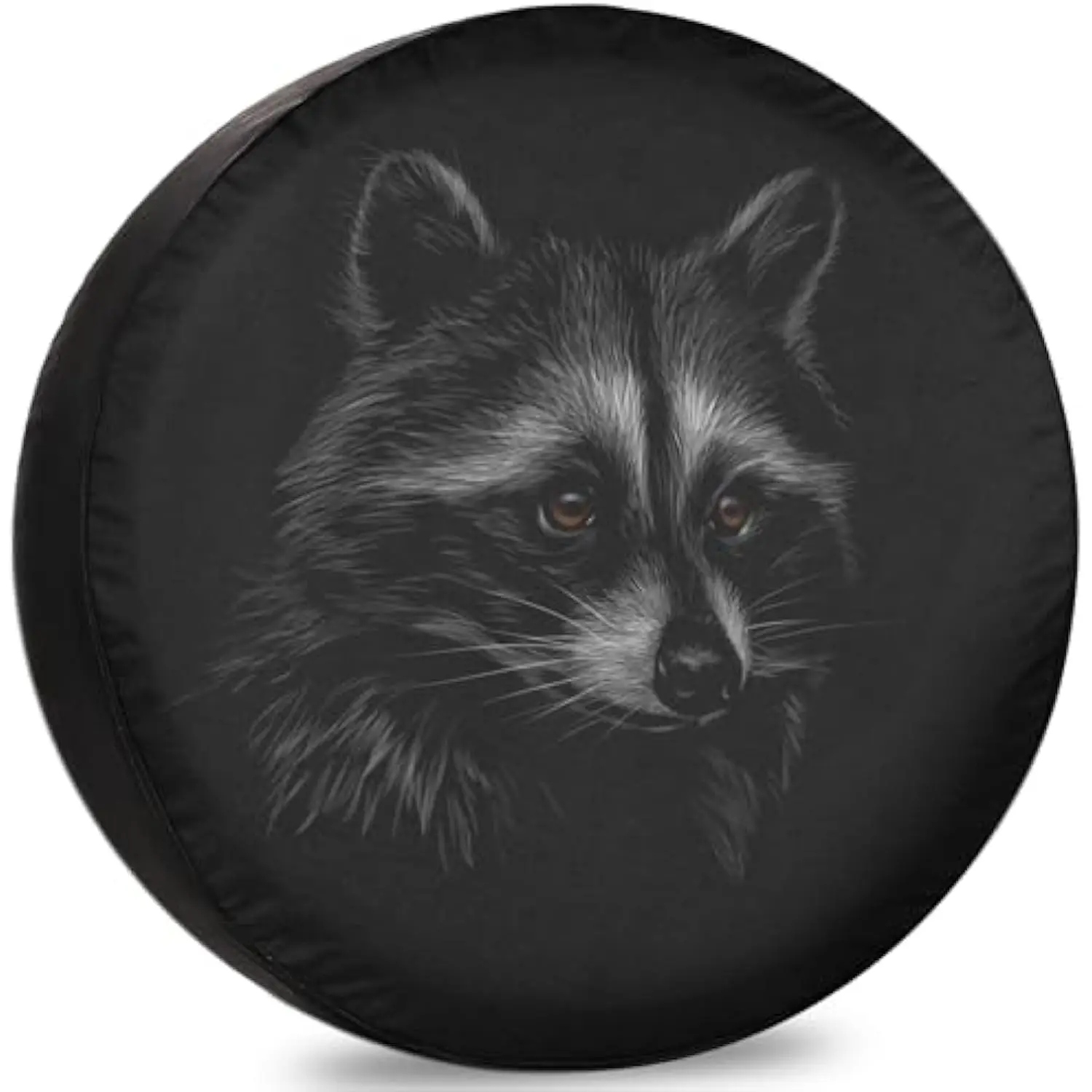 

Raccoon Portrait Tire Cover Trailer Truck RV Spare Wheel Protector Universal Fit Camper SUV