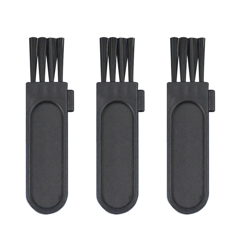 10Pc 4.6cm Black Small Brush Razor Cleaning Brush Keyboard Dust Nylon Plastic Brush Computer Keyboard Dust Removal Clearing Tool