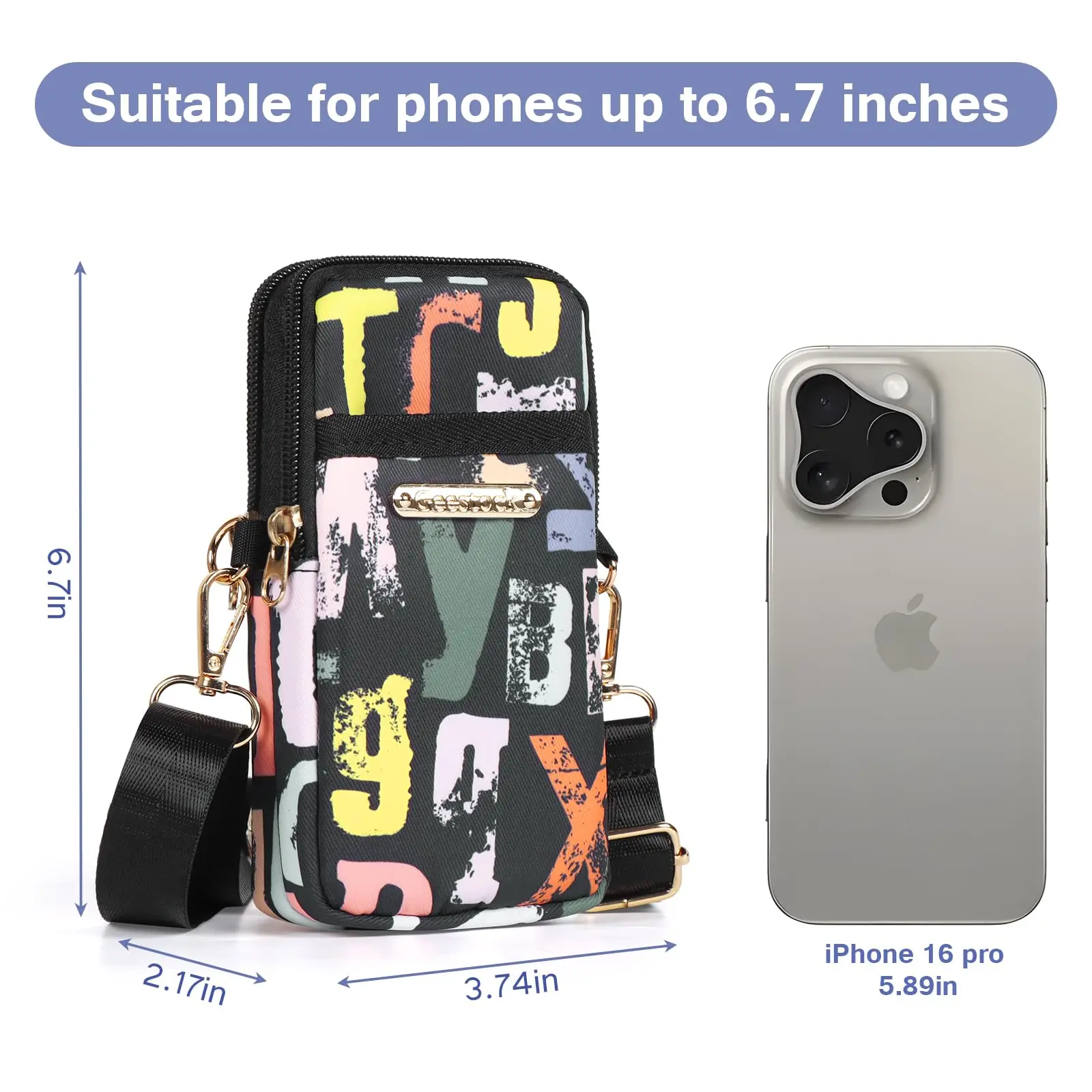 Buylor Sports Running حقيبة الهاتف المحمول الصغيرة النايلون المرأة حقيبة كتف كروسبودي السفر في الهواء الطلق الهاتف الذراع حقيبة مفتاح حامل الأكياس #2